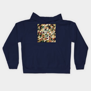 Earth Tones Geometric Pattern Kids Hoodie